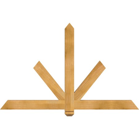 Ekena Millwork Kennewick Rough Sawn Timber Gable Bracket, Western Red Cedar, 60"W x 38"H x 2"D x 4"F, 15/12 Pitch GBW060X38X0204KEN00RWR